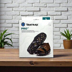 Yaktrax Pro Winter Snow and Ice Traction Steel Coil Black Size Large (Open Box)